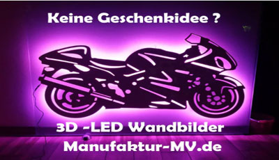 Beleuchtete Wandbilder